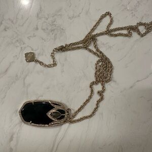 Kendra Scott Elegant Black Onyx stone Pendant Necklace